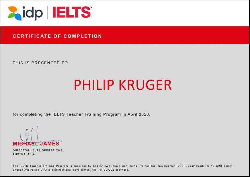 IELTS Certificate